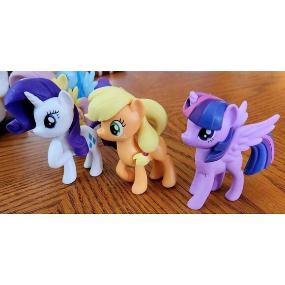 Lot of 5 My Little Pony MLP PVC Action Figures Fluttershy Rainbow Dash Rarity - Picture 4 of 7